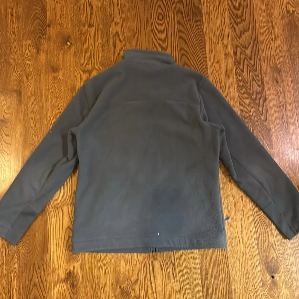 The North Face Gray Full Zip Fleece Jacket Blue Zippers Men’s Medium